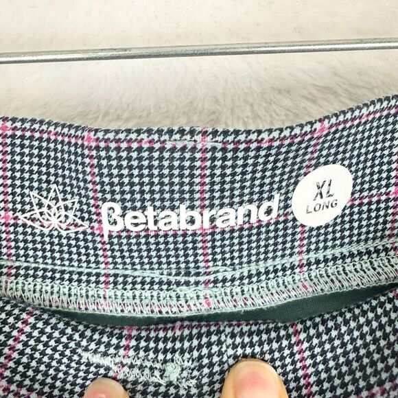 Betabrand Straight Leg Classic Dress Pant Yoga Pant XL Long Houndstooth Plaid - Picture 7 of 8
